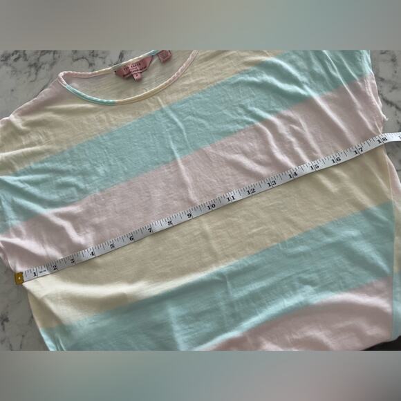 Ted Baker London Cotton Candy Striped Pastel T-Shirt- Size 2 - Picture 6 of 9